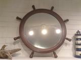 Ship's wheel mirror