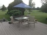 Patio furniture with umbrella