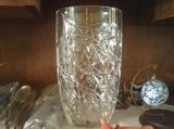 Crystal vases from Tiffany and Co., Princess house, and others