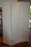 Rice paper and wood 3 panel screen
