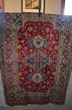 Bright unused Middle Eastern rug/tapestry, with matching smaller rug.