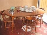 Maple table with 6 chairs