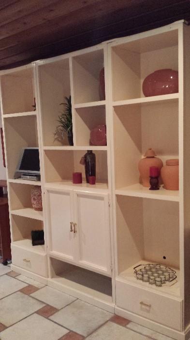 A great all wood wall unit. Comes in three sections.
