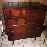 Flame mahogany Mid Century chest 