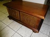 Carved blanket chest
