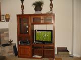 Oak entertainment center from Un-finished furniture, but its finished.