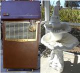 Vintage PHILCO Safari Portable Television and Outdoor Fountain