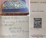 Signed copy of the 1886 Book, "Poverty Grass" by Lillie Chase Wyman