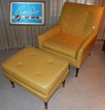 Custom Built by Quist Furniture, Denver Colorado Mid Century Modern Chair and Ottoman