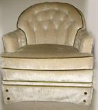 One of a Pair of Matching Plush Hollywood Regency Chairs