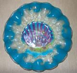 Gorgeous Cased Glass Shallow Bowl