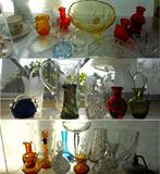 Lots of Very Nice Art Glass, Cased Glass, Depression Glass, Cut Glass, Etched Glass, Perfume Bottles, Cruets and more