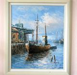 Signed W. Hayward Oil Painting