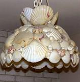 Cool Old Florida Style Hanging Shell Lamp