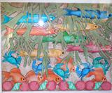 Large Framed Margaret Albritton Print, titled "Staghorn Hide and Seek...Constitutional Tag-Thru the Looking Glass"