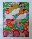 Large Framed Margaret Albritton Signed Print titled: "Jumpin' for Joy" Numbered 38/100