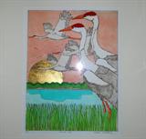 Framed Margaret Albritton signed Print titled: "Into the Night" numbered 19/100