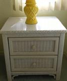 1 of 2 Matching Wicker Weave by Dixie Nightstands