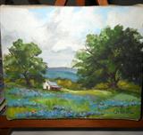 Tiny Oil Painting on Canvas signed Gillette