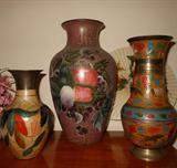 Attractive Vases including Cloisonne