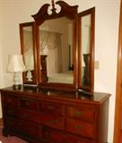 Matching Dresser and Mirror, part of complete bedroom set