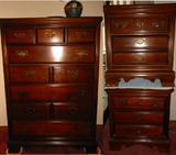 Chest of Drawers and Night Stands, part of complete Bedroom Set