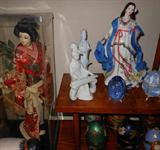 Excellent Asian Doll and Figurines and Collectible Eggs