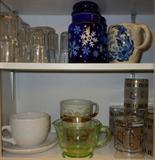 Excellent Vaseline Glass Measuring Cup, Mid Century Modern/Mad Men Glassware and more