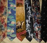 Selection of Cool Ties; Silk Three Stooges Tie, Silk Otter Tie and Marine Corps Tie