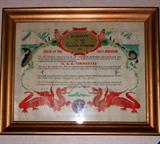 USS Tennessee "Domain of the Golden Dragon" Certificate
