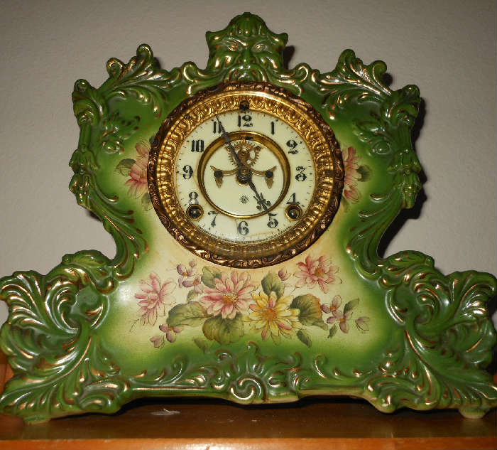 Working Ansonia Open Escapement Clock-Clock Face Reads: Manufactured by the Ansonia Clock Co. New York United States of America