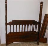 Antique Jenny Lind Style 4 Poster Bed with Rails and Slats