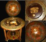 Large Floor Standing Globe/Bar Fully Decorated inside and out