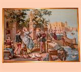 Huge, Gorgeous and Very Impressive Framed Tapestry measuring 53 inches high