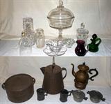 Poland Crystal and other very nice glassware along with more Rusty Old Interesting pieces