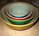 Super Set of Vintage Pyrex Nesting Bowls in the Primary Colors