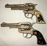 Vintage Texan Junior Toy Pistols with Very Decorative Grips in Very Good Condition