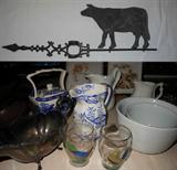 Antique Baby Bull Weather Vane/Lightning Rod