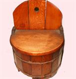 Antique Oak Hanging Salt Box Hallmarked A.GAIFFE A PARIS- BREVETE S.G.D.G