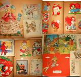 A few examples of the Vintage Cards and other ephemeral pieces in a large old Scrapbook from the early 1940s
