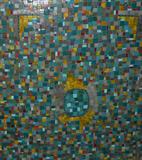 Large Tiled Table Top, was used atop the New Home Treddle Sewing Machine Base. It measures 32 1/2" x 47"