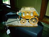 THIS HANDSOME STAGE COACH WILL SET OFF YOUR DEN OR STUDIO. IT IS BELIEVED TO HAVE BEEN BUILT IN THE WEST FORT WORTH AREA