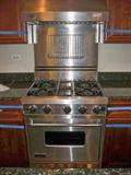 Viking professional stove with venthood & backsplash