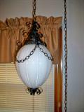 pair of vintage swag lamps