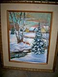 Winter Scene Oil Painting