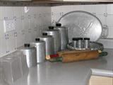 Aluminum canister set and many primitives.
