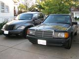 1993 Mercedes & a 2001 Chrysler PT Cruiser.