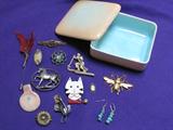 Vintage jewelery, some sterling, Monet, Erica Weiner and a William Manker trinket box.