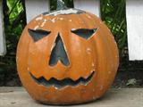 Concrete pumpkin just in time for the holidays.