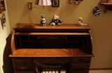 OAK MODERN ROLL TOP DESK